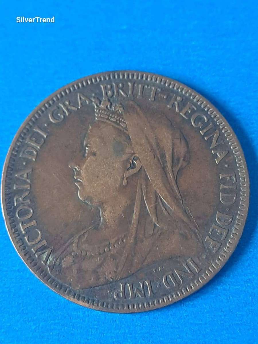 Great Britain 1900 Half Penny Coin (great detail)