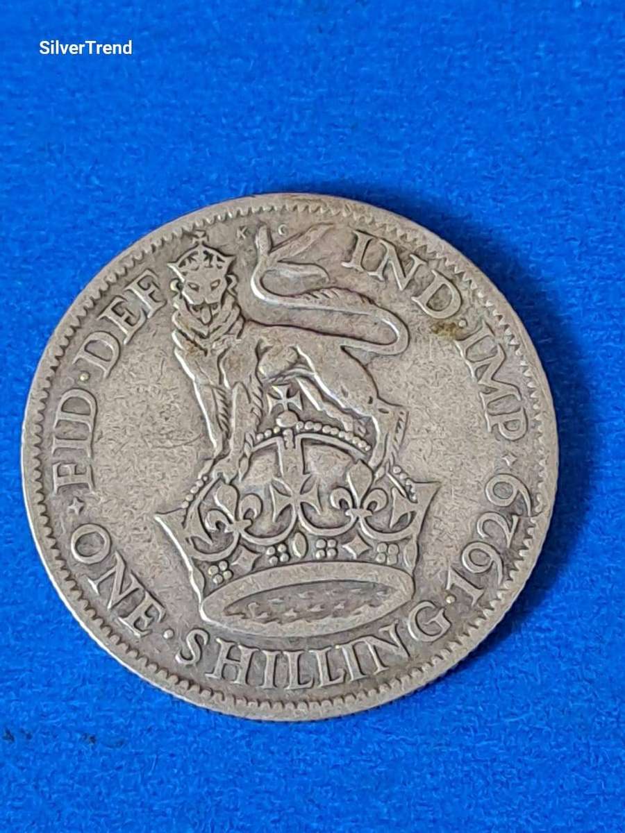 1928 UK 1 shilling coin .50 Silver