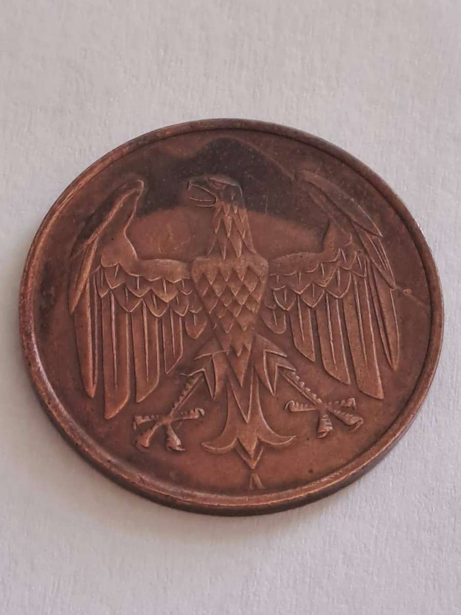 1932   German DEUTSCHES REICH  4 Pfennigs coin