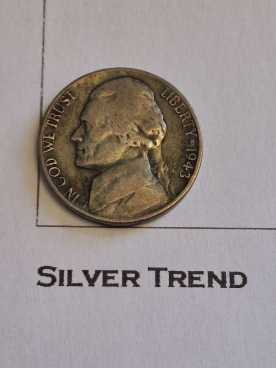 1943 USA Nickel  (5 cent) 35% Silver