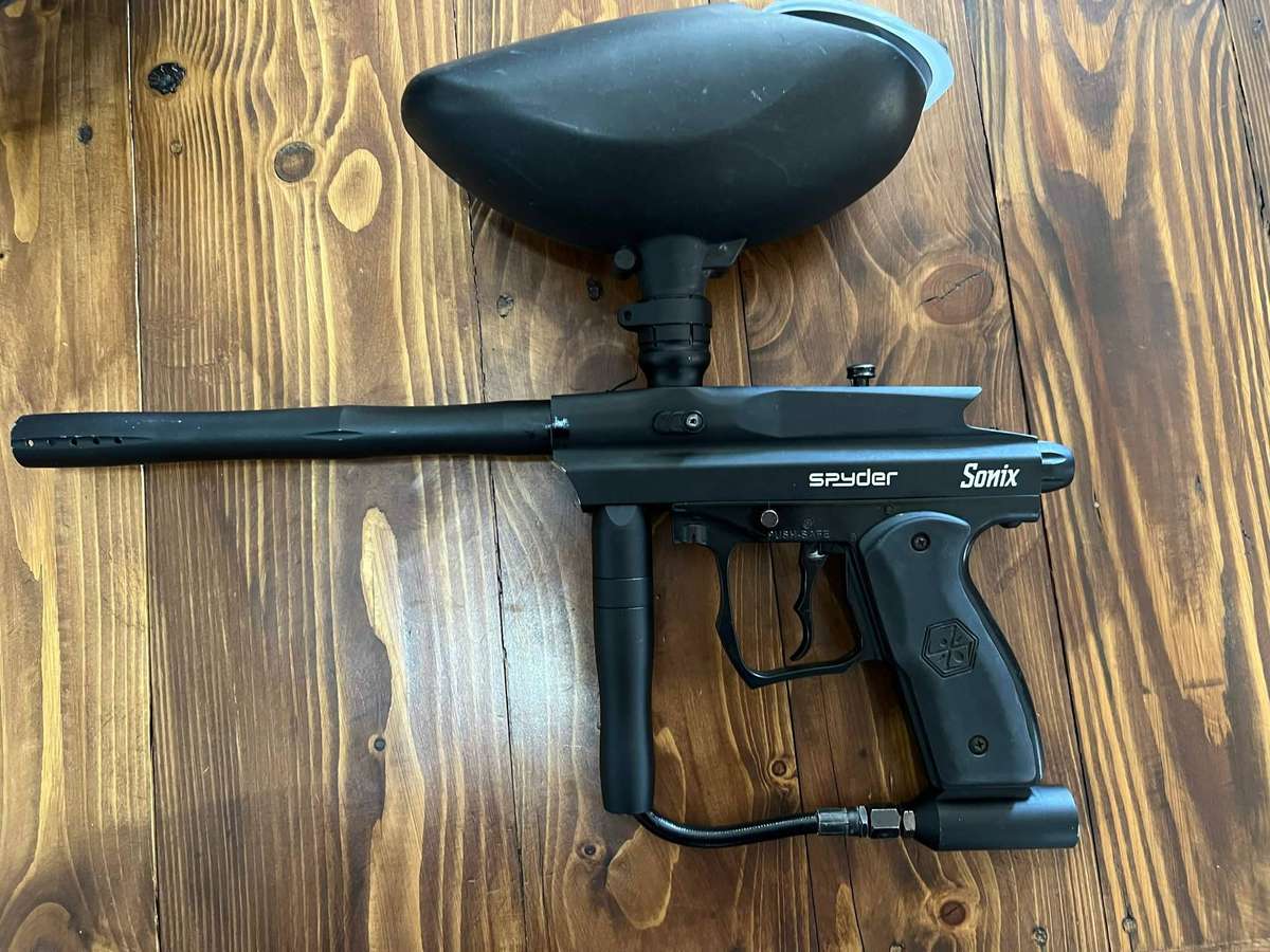 Spyder Sonix Paintball Marker Starter Package with Mask & Hopper