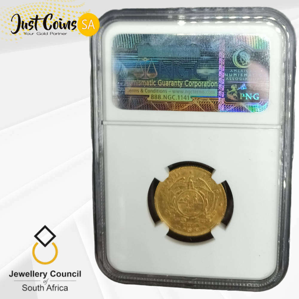  1893 ZAR 1 Pond S/S  AU58 (NGC #3478546-004)