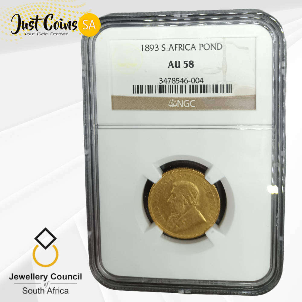  1893 ZAR 1 Pond S/S  AU58 (NGC #3478546-004)
