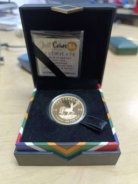 1992 South Africa Proof 1oz Gold Krugerrand  Rare Low Mintage