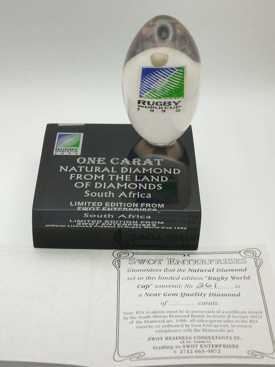 1995 Rugby World Cup 1-Carat Natural Diamond  Limited Edition  South Africa  SEA 261