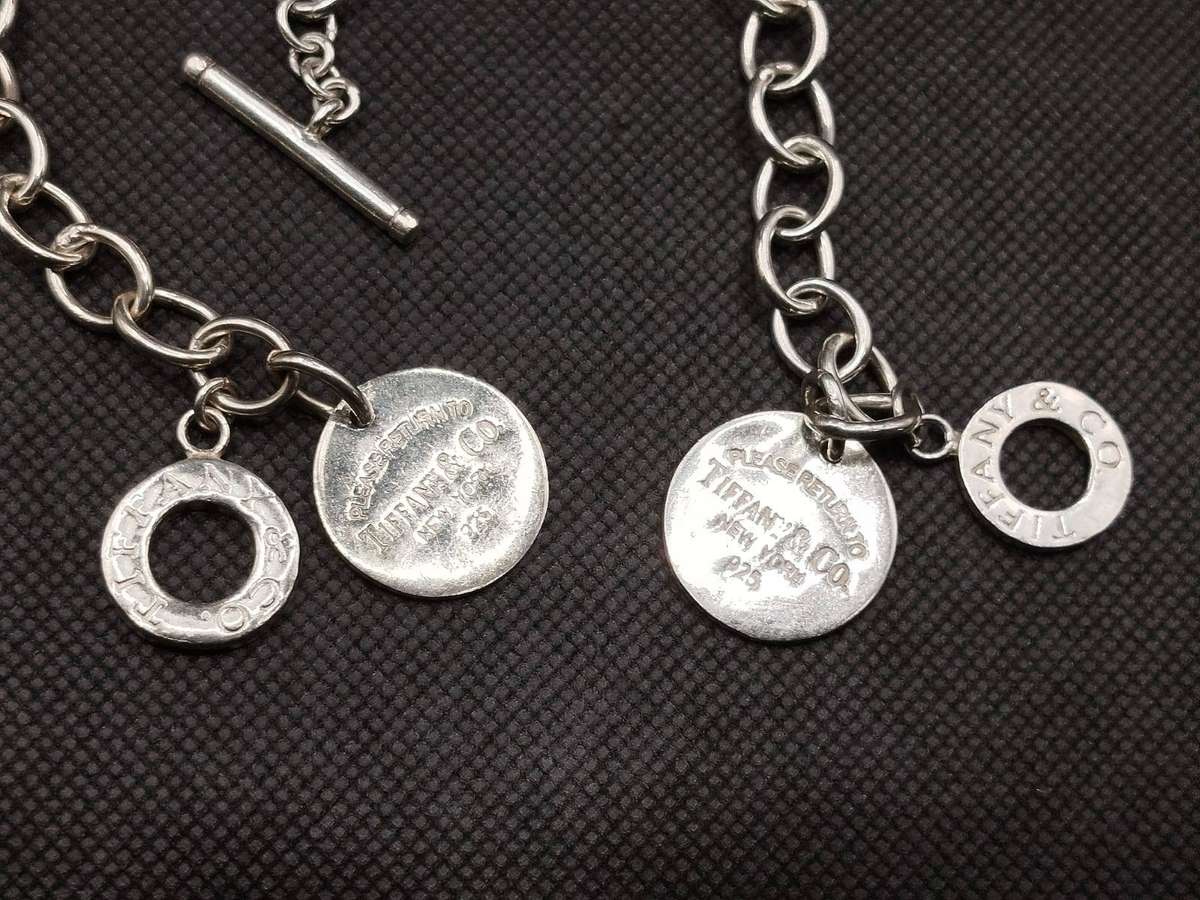 Authentic Tiffany & Co Return To Tiffany 925 Silver Necklace & Bracelet Set  55.99g