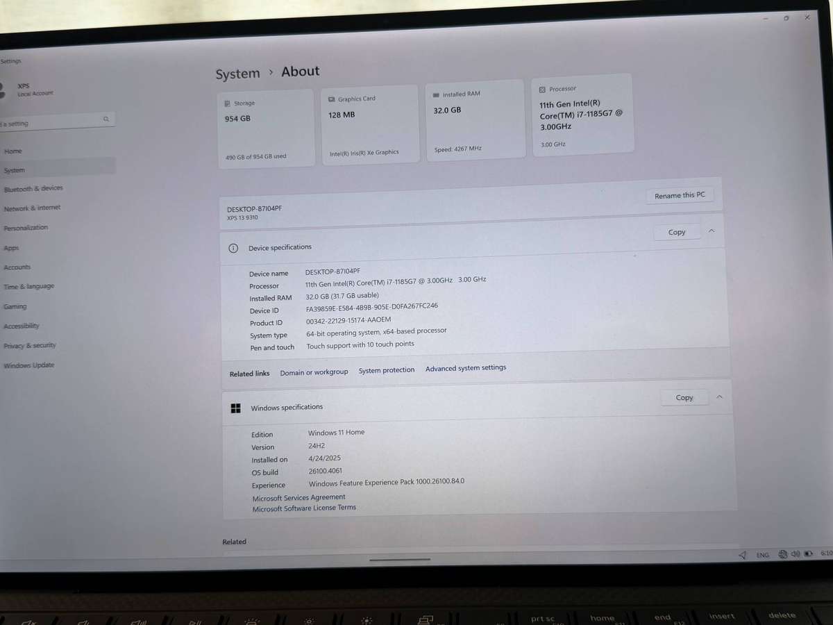 Pre-Owned Dell XPS 13 9310 - Intel Core i7-1185G7 32GB/1TB SSD