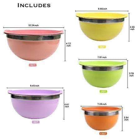 MIXING & STORAGE BOWL SET  5 PCS
