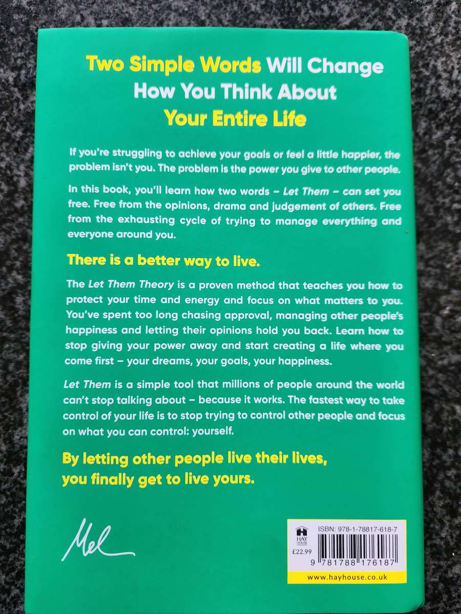 The Let Them Theory by Mel Robbins - Self Help & Psychology Book