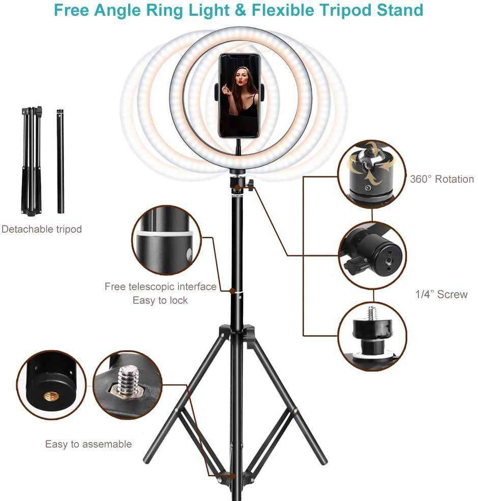 10inch Ring light with 210cm stand