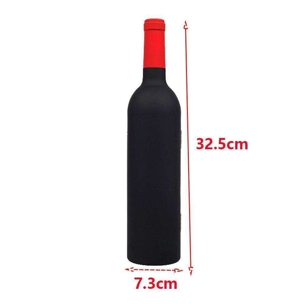 Wine Bottle Shaped Corkscrew & Accessory Gift Set - 5 Piece