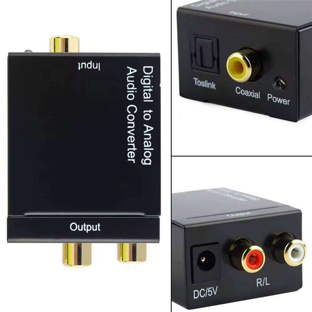 Digital to Analog Audio Converter - Optical/Coaxial to RCA Stereo Output-GC