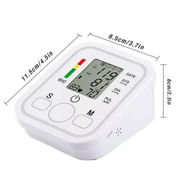 Digital Blood Pressure Monitor Upper Arm Automatic BP Machine Pulse Meter