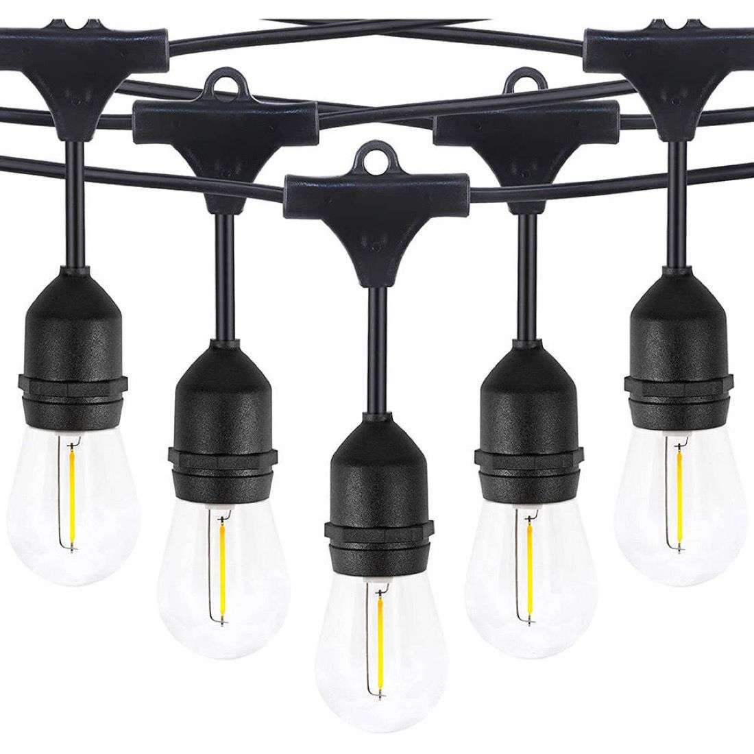 15M 15Bulbs Lighting Outdoor LED Festoon Vintage Blub String Lights