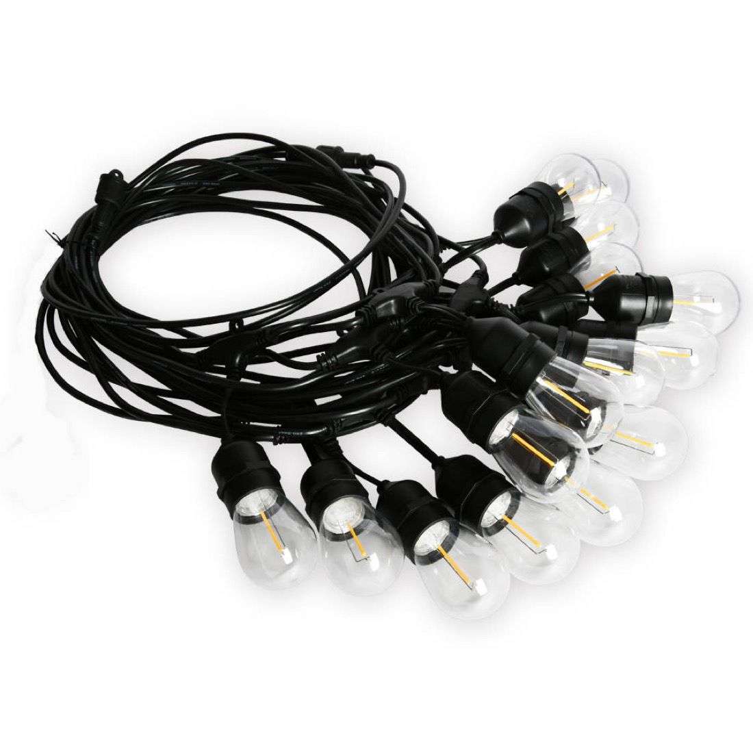 15M 15Bulbs Lighting Outdoor LED Festoon Vintage Blub String Lights