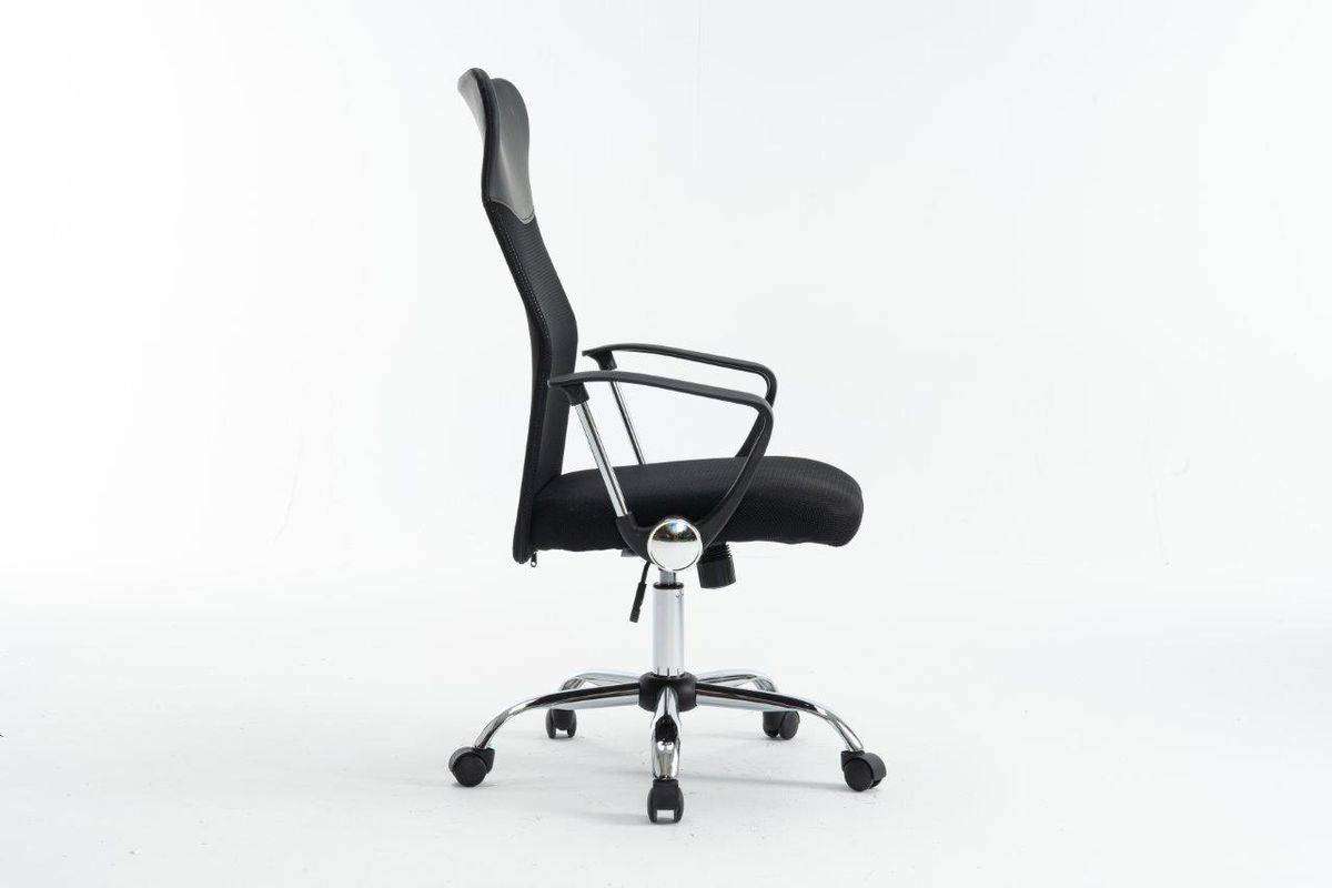 IC3 Mesh High Back Office Chair with Vegan Leather Accents - Black