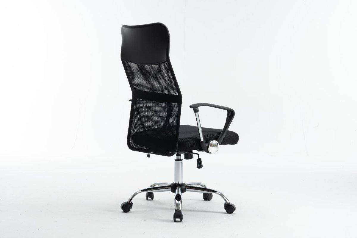 IC3 Mesh High Back Office Chair with Vegan Leather Accents - Black