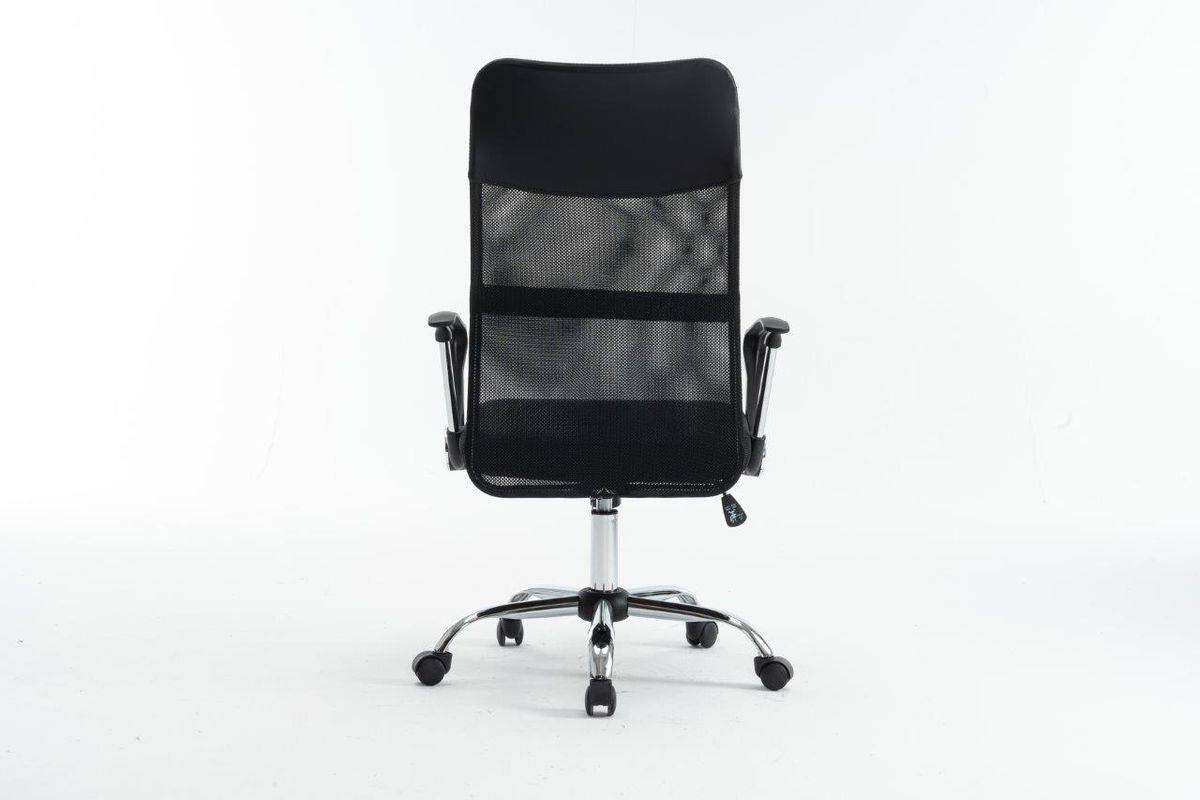 IC3 Mesh High Back Office Chair with Vegan Leather Accents - Black