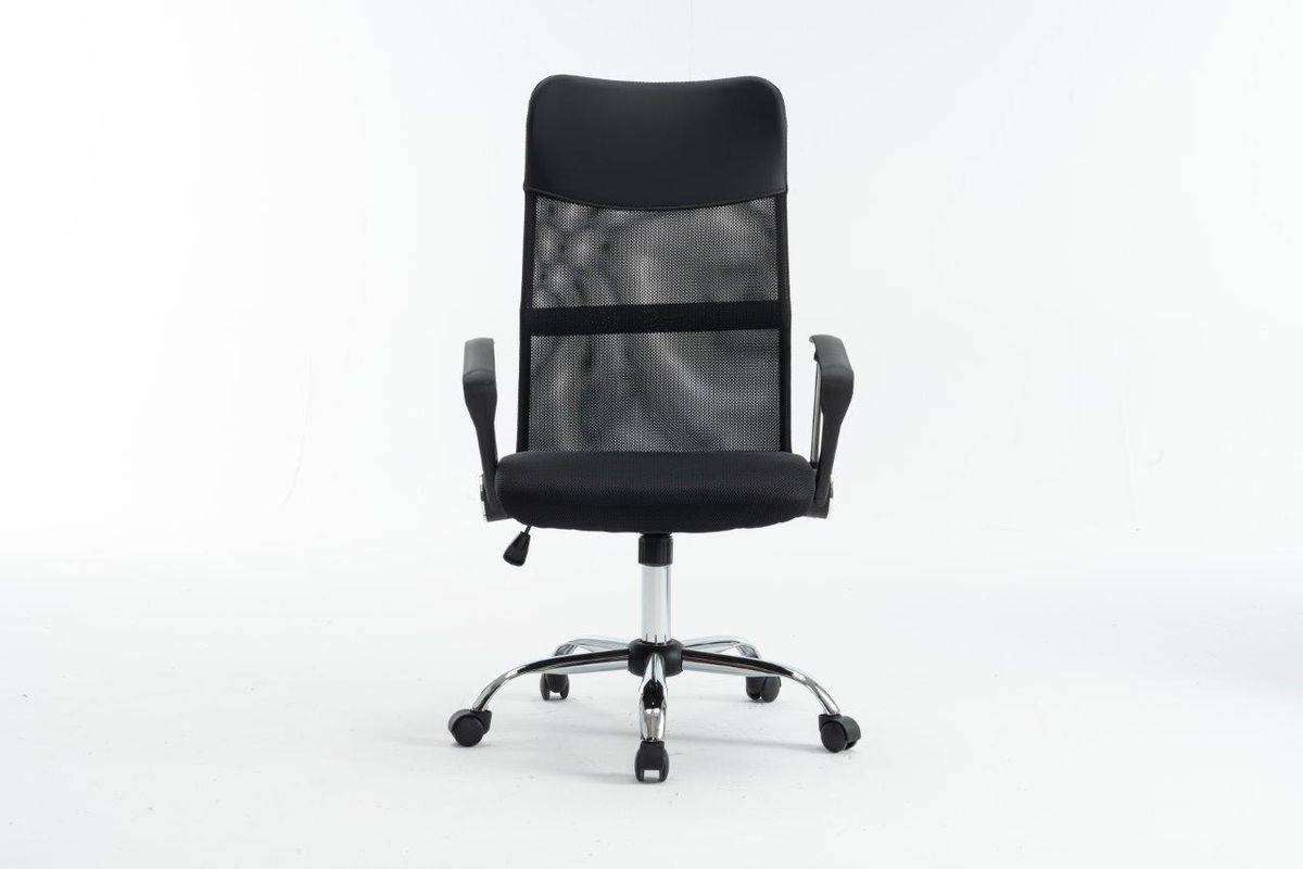 IC3 Mesh High Back Office Chair with Vegan Leather Accents - Black