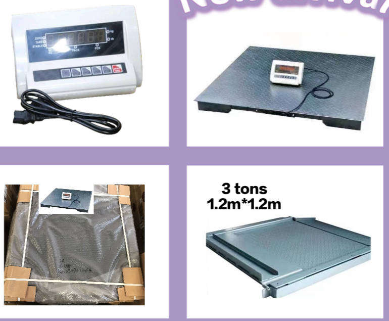 3 Ton Industrial Heavy Duty Platform Scale 3000kg Digital Scale 1.2Mx1.2M