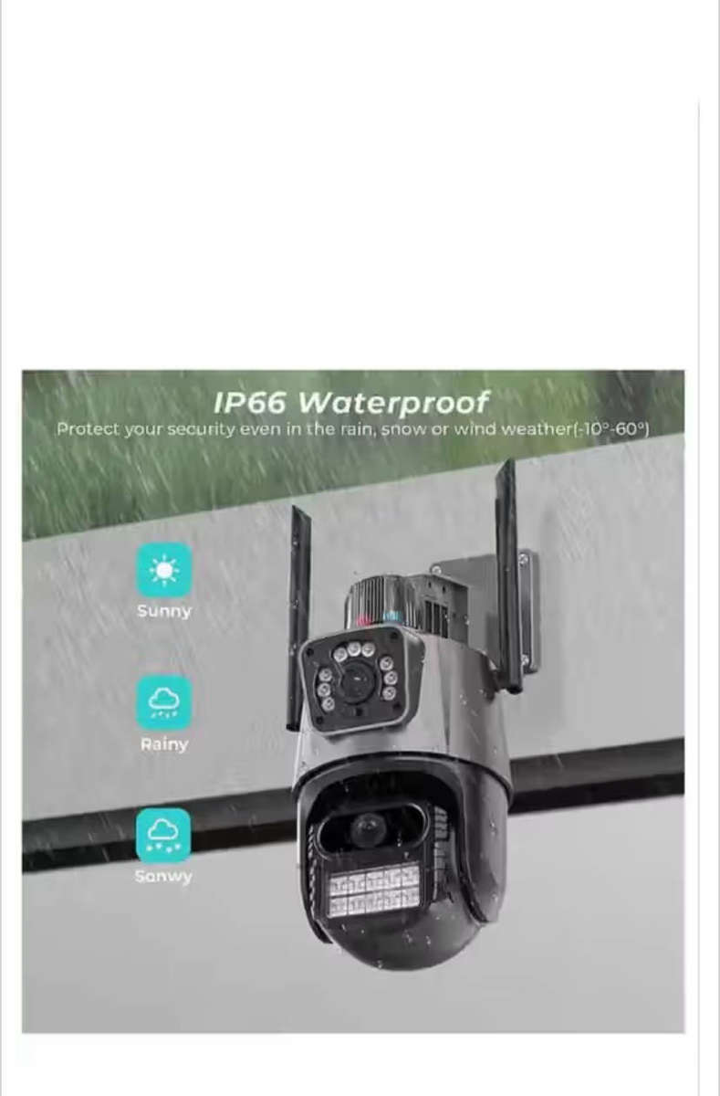 Smart Wireless Wifi Cctv Camera Dual Lens Indoor & Outdoor Security Camera