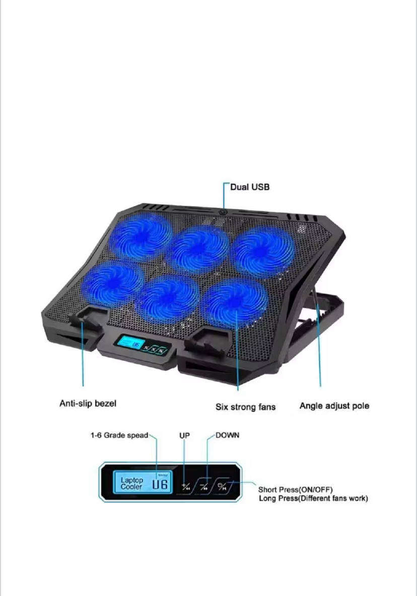 Cooling Game Pad With 6 Fans