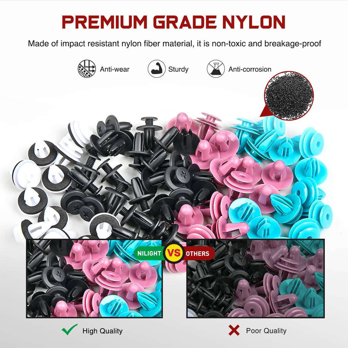 680 Pieces Auto Retainer Plastic Fastener Clips & Car Trim Removal Tool Kit