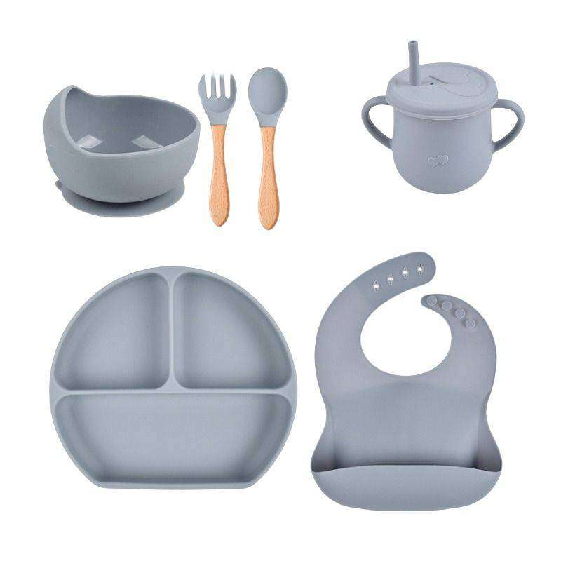 BPA Free Silicone Baby Feeding Set -6pcs