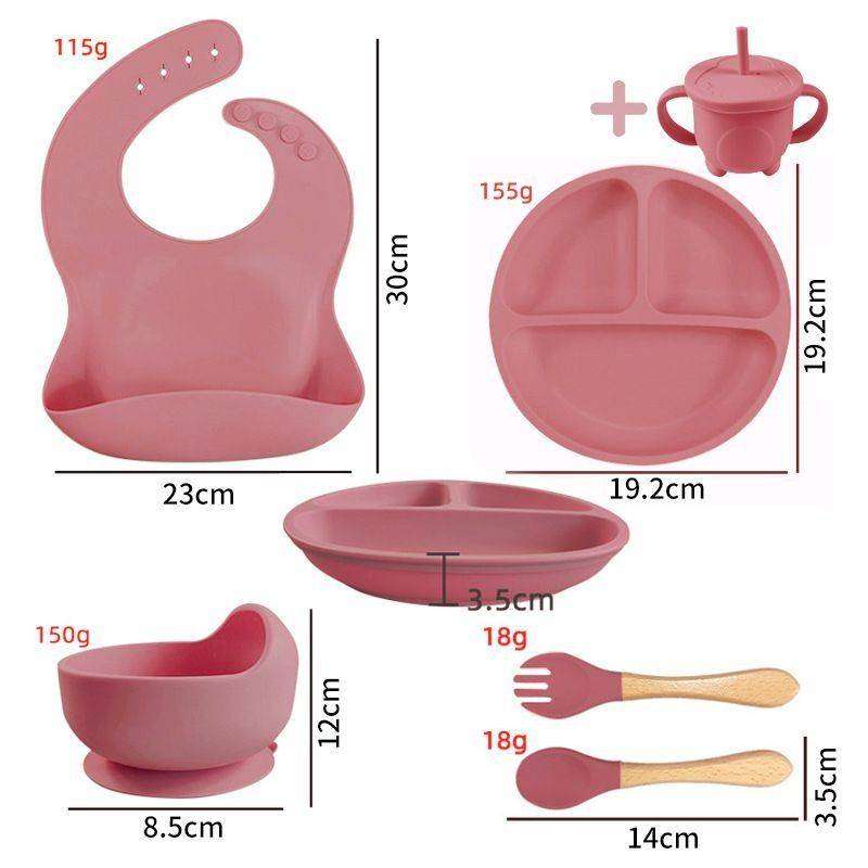 BPA Free Silicone Baby Feeding Set -6pcs