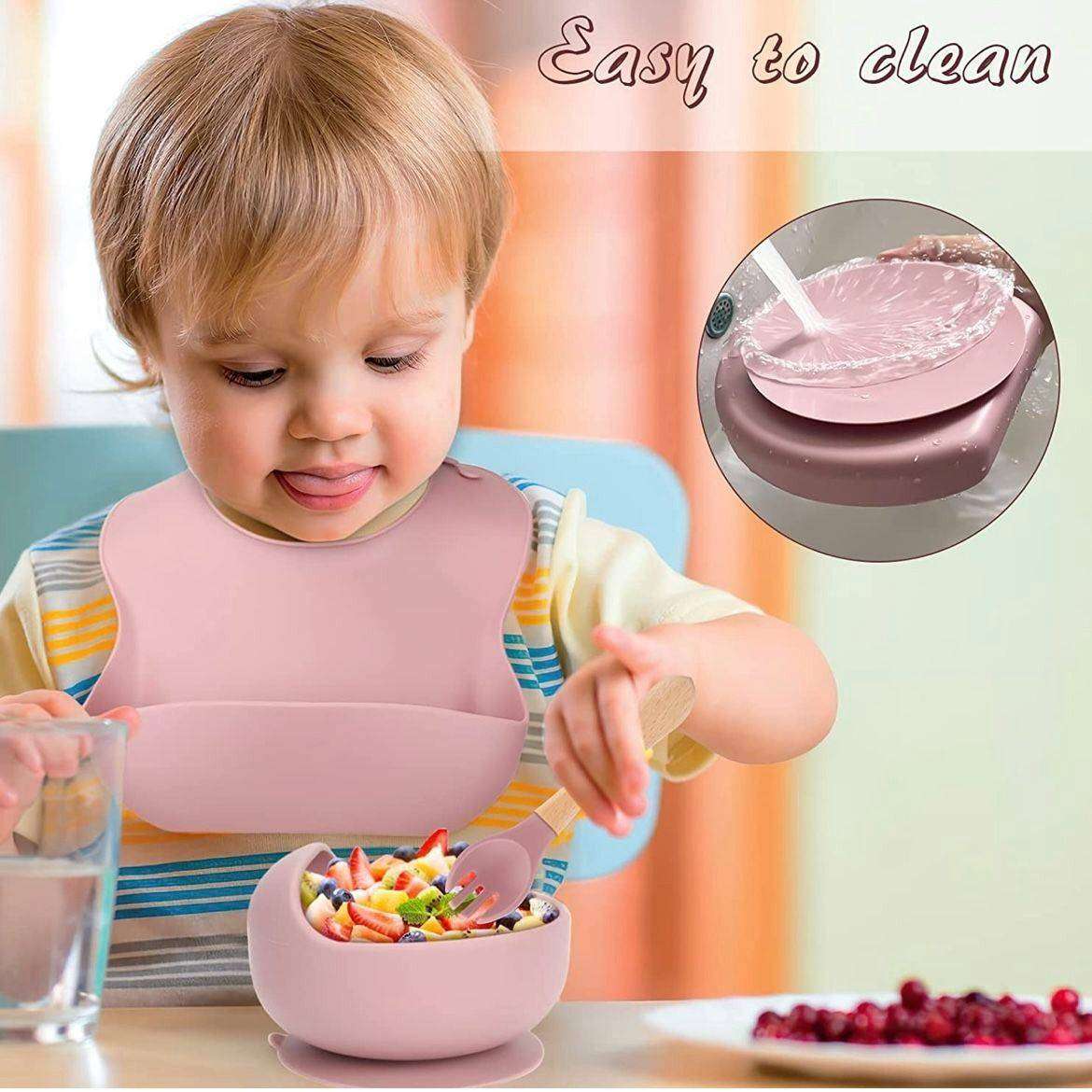BPA Free Silicone Baby Feeding Set -6pcs