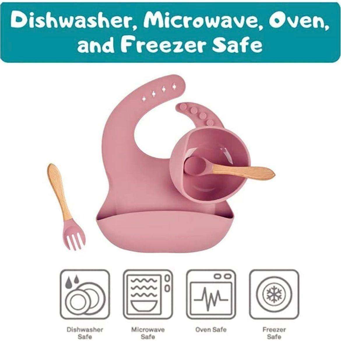 BPA Free Silicone Baby Feeding Set -6pcs
