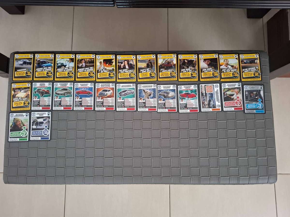 Top Gear Trading Cards with Stig helmet