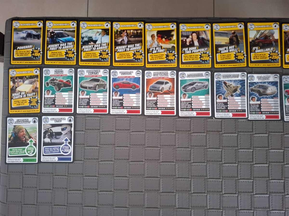 Top Gear Trading Cards with Stig helmet
