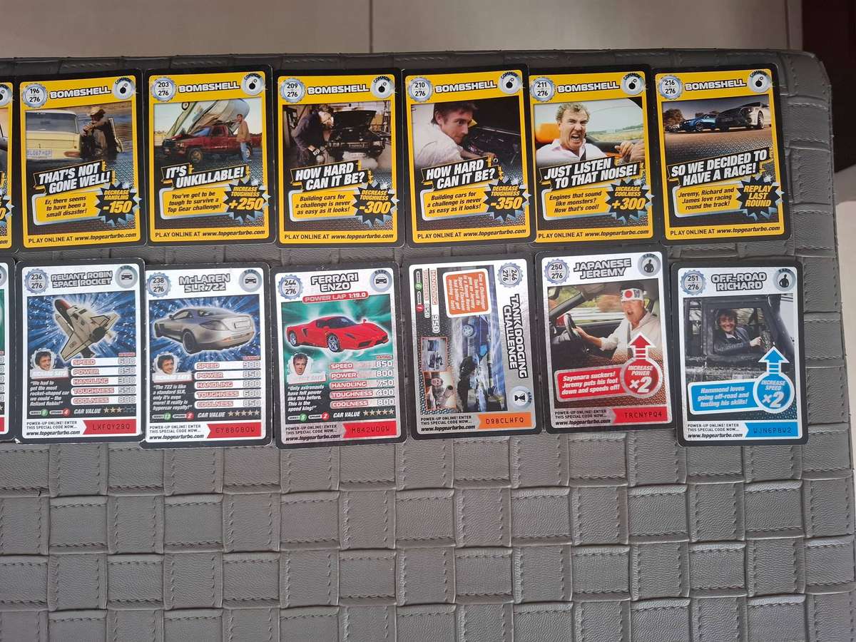 Top Gear Trading Cards with Stig helmet