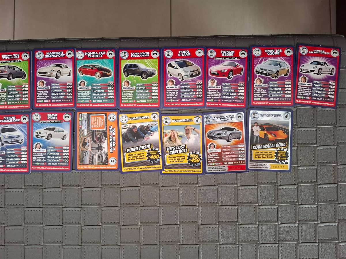 Top Gear Trading Cards with Stig helmet
