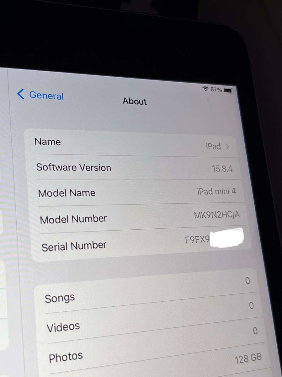 Ipad mini 4 | 128GB | Space Grey