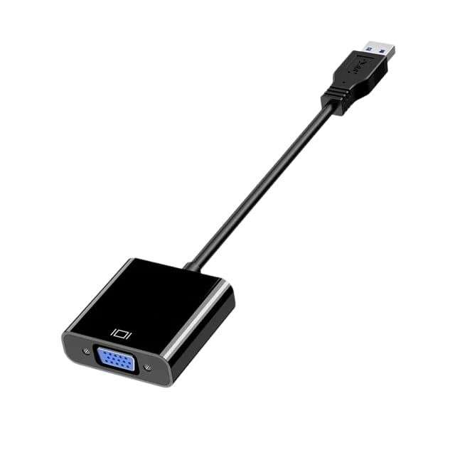 USB 3.0 TO VGA ADAPTOR -10CM USB Adaptor (Black)