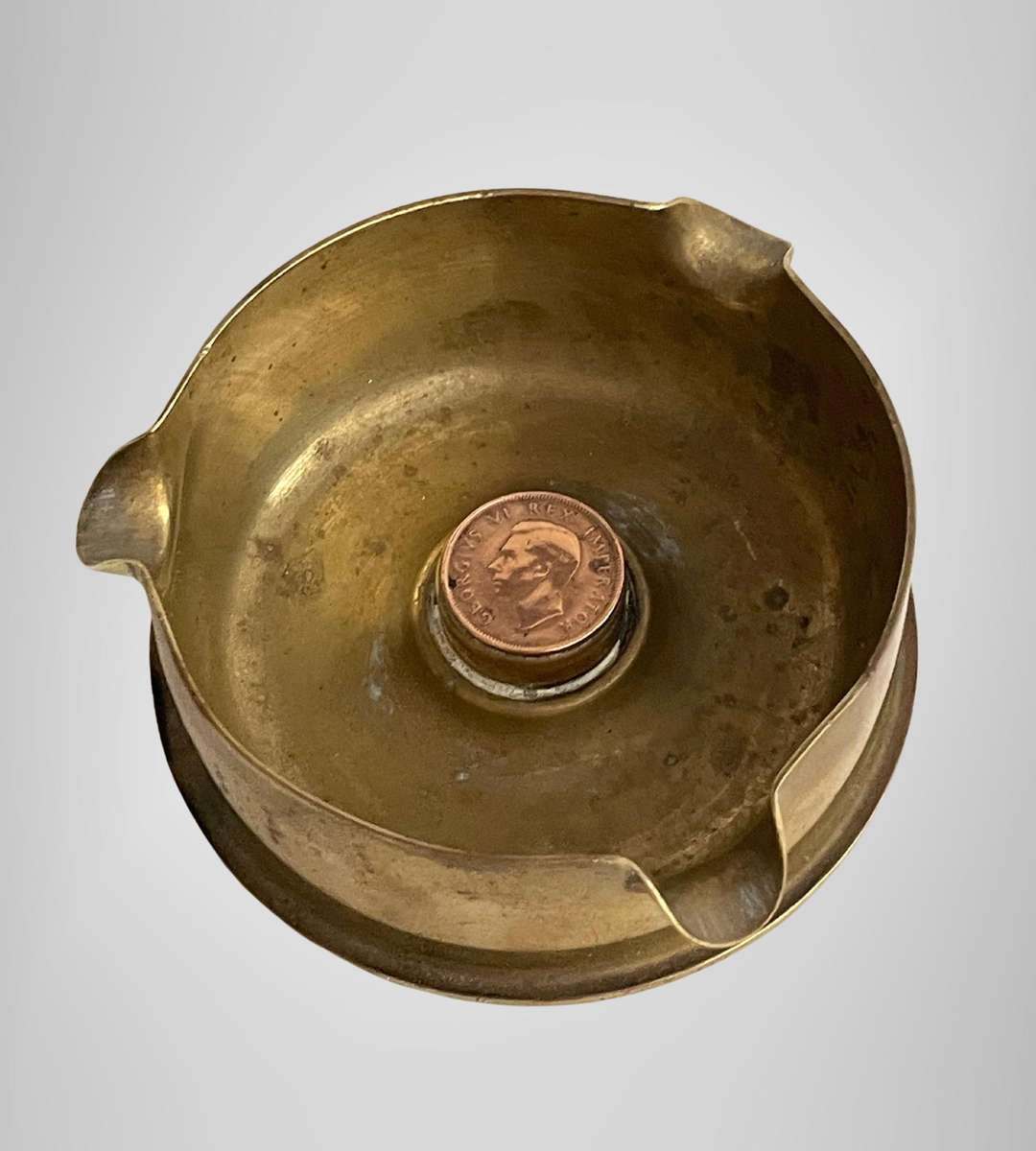 Reserved for Kayleigh - WWII 1945 South African Trench Art Brass Ashtray  Artillery Shell Base