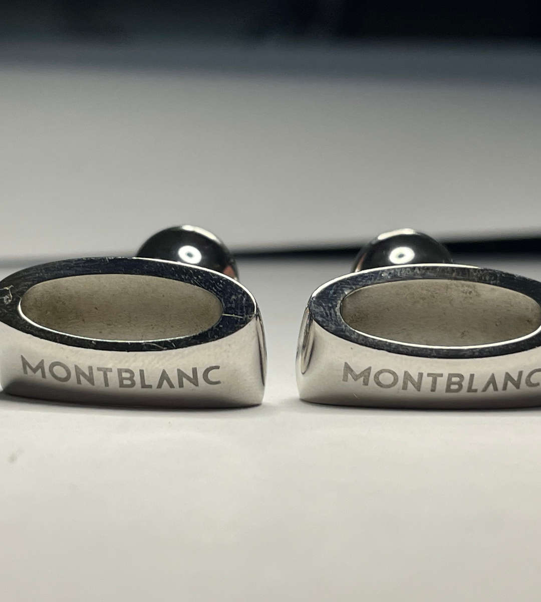 Price Reduced! - Montblanc 925 Sterling Silver Cufflinks  Modern Design, 19.7g, Boxed