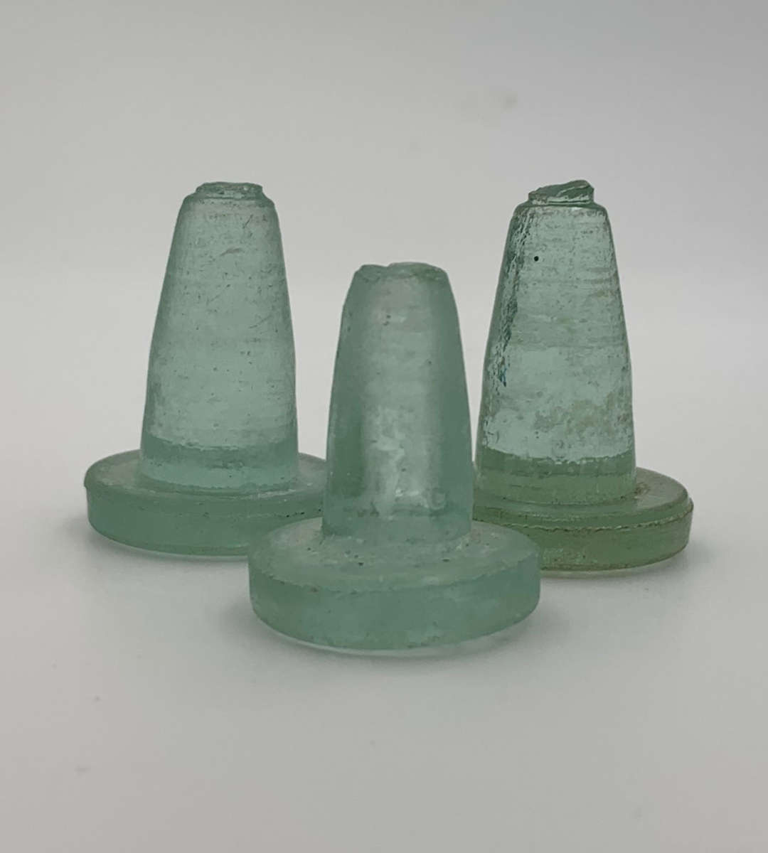 Rare Antique Bottle Collection with Aqua Glass Stoppers & Torpedo Bottle Stand - 12 Unique Bottles