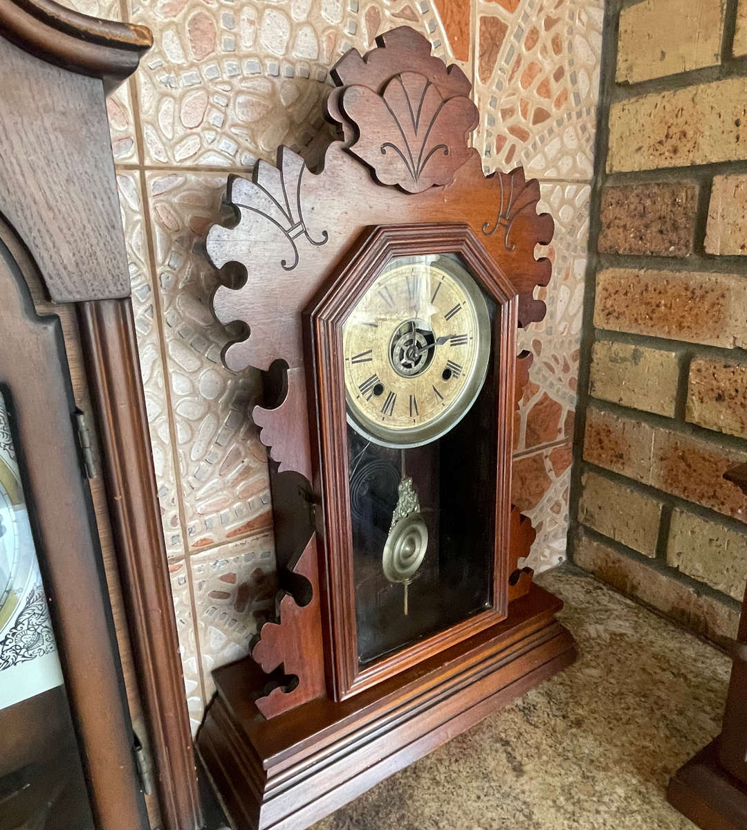 Lot of Antique & Vintage Wall Clocks  Three Star, Blessing, Ansonia (For Restoration)