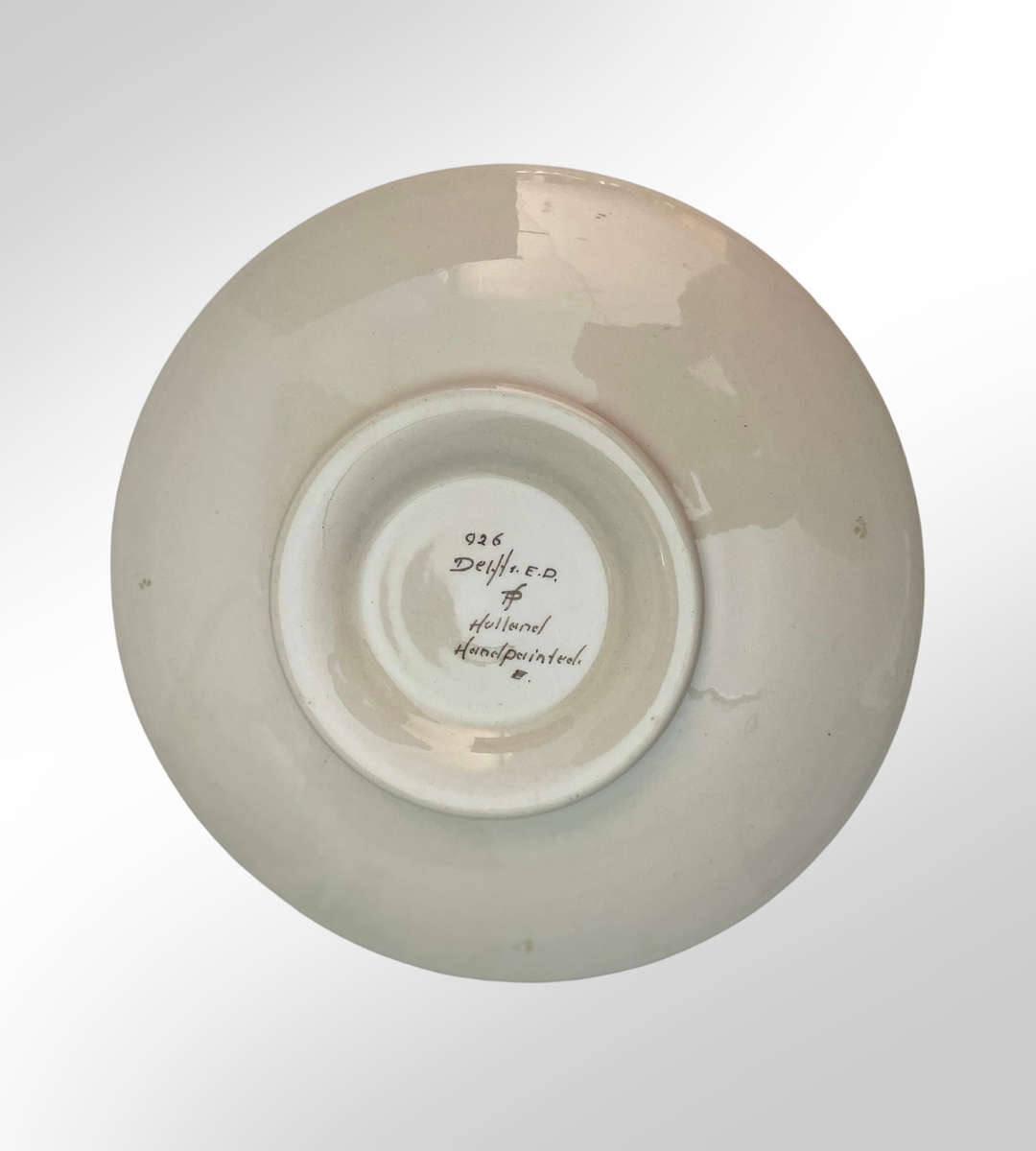 Delft Blue Hand-Painted Faience Polychrome Jug & Plate 2 piece Set  Signed, Made in Holland