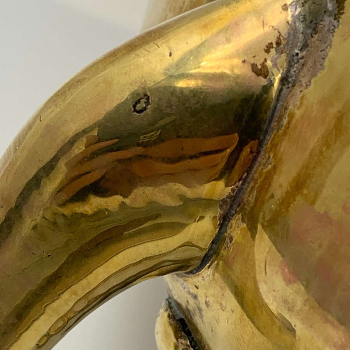 Antique Dutch Brass Toddy Kettle with Swiveling Wooden Handle