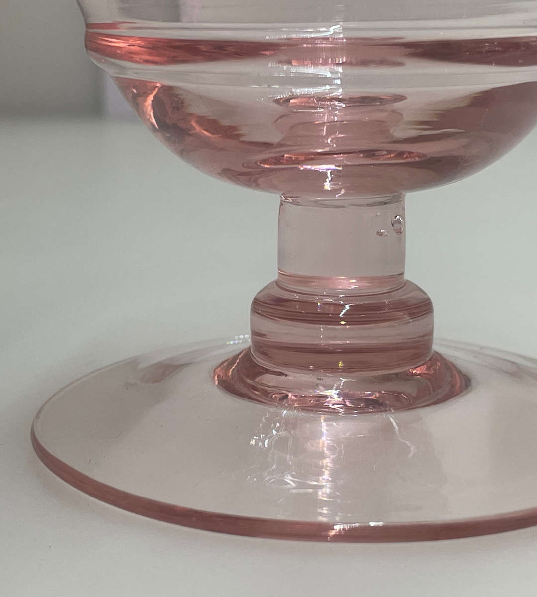 Set of 6 Vintage Pink Dessert Coupe Glasses  Princess House Pastel Parfait