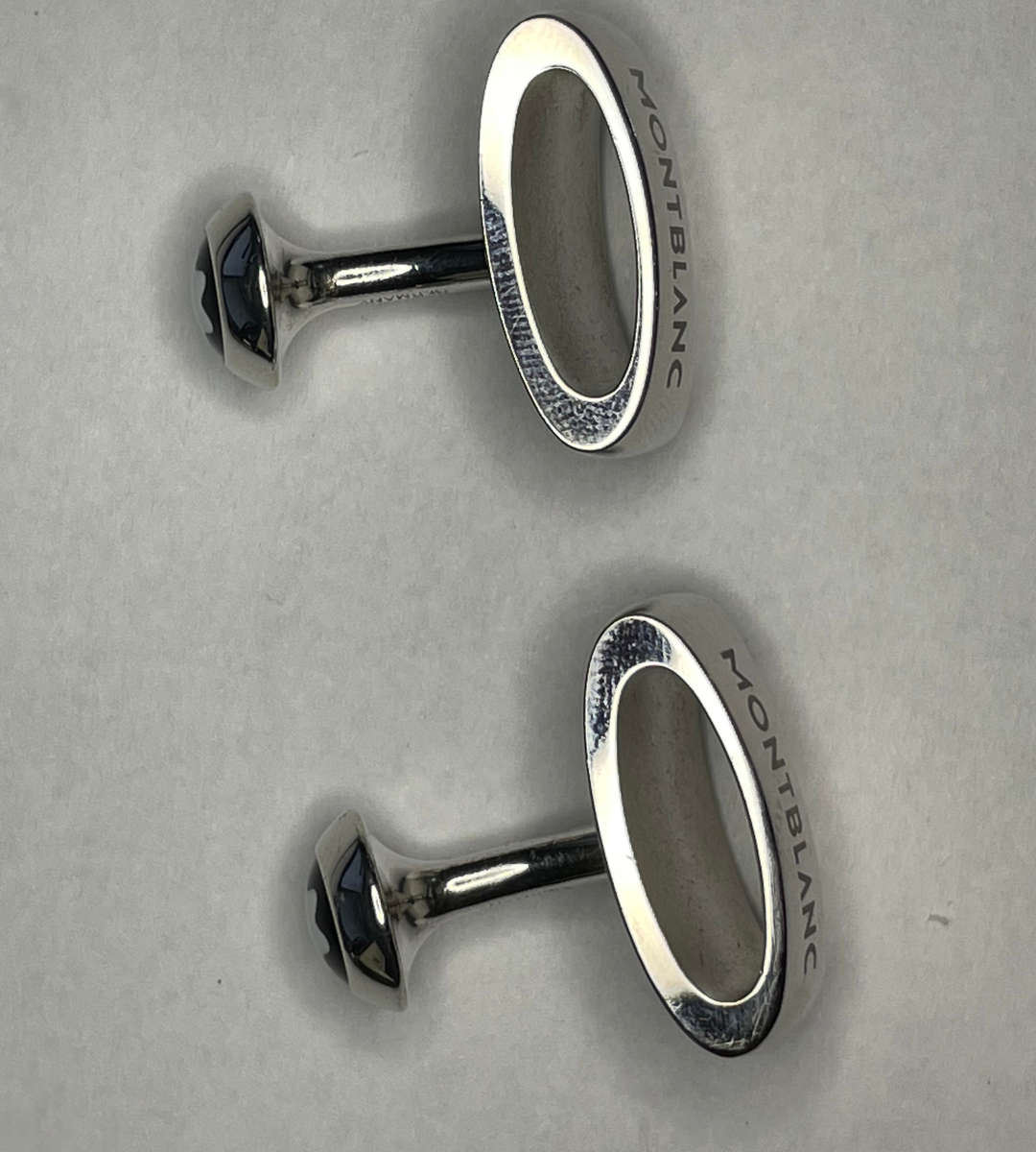 Price Reduced! - Montblanc 925 Sterling Silver Cufflinks  Modern Design, 19.7g, Boxed
