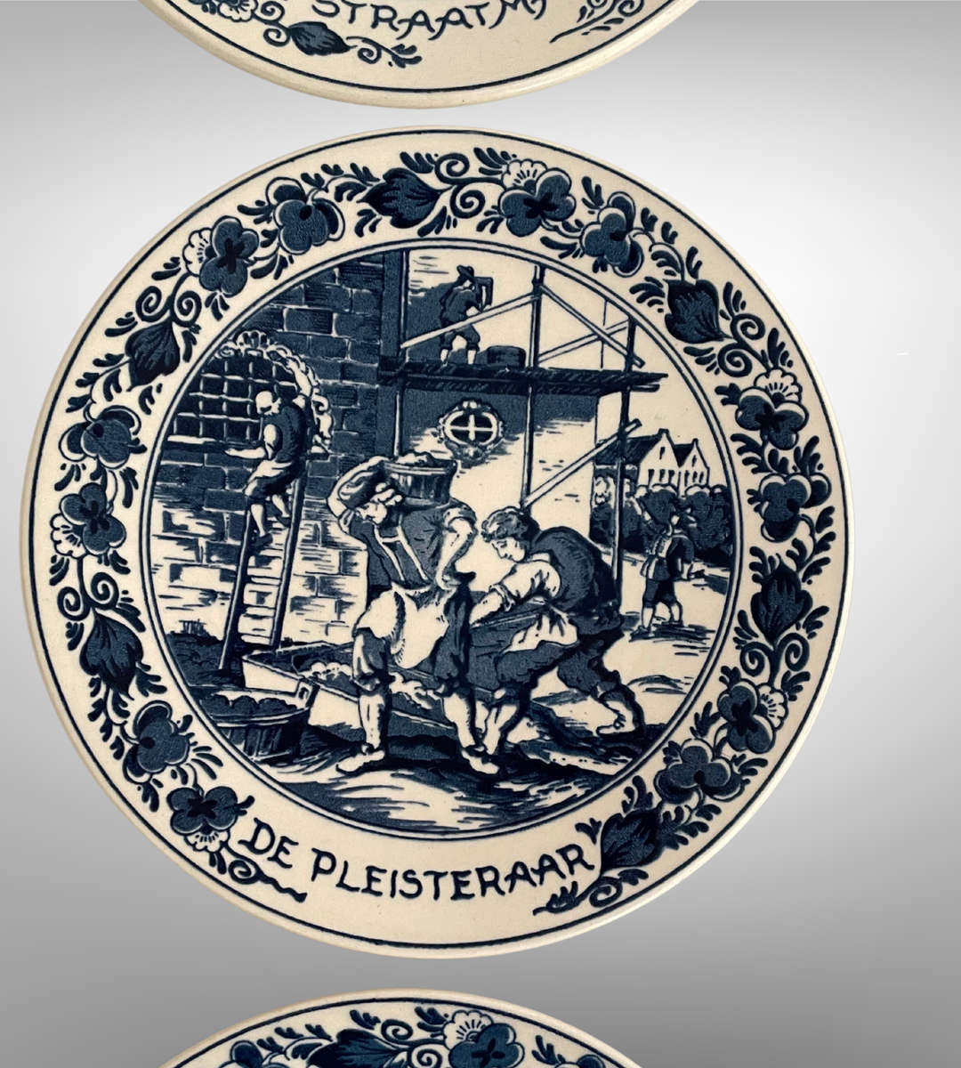 Set of 6 Delft Blauw Royal Distel Wall Plates  Handpainted  Made in Holland  16cm Each