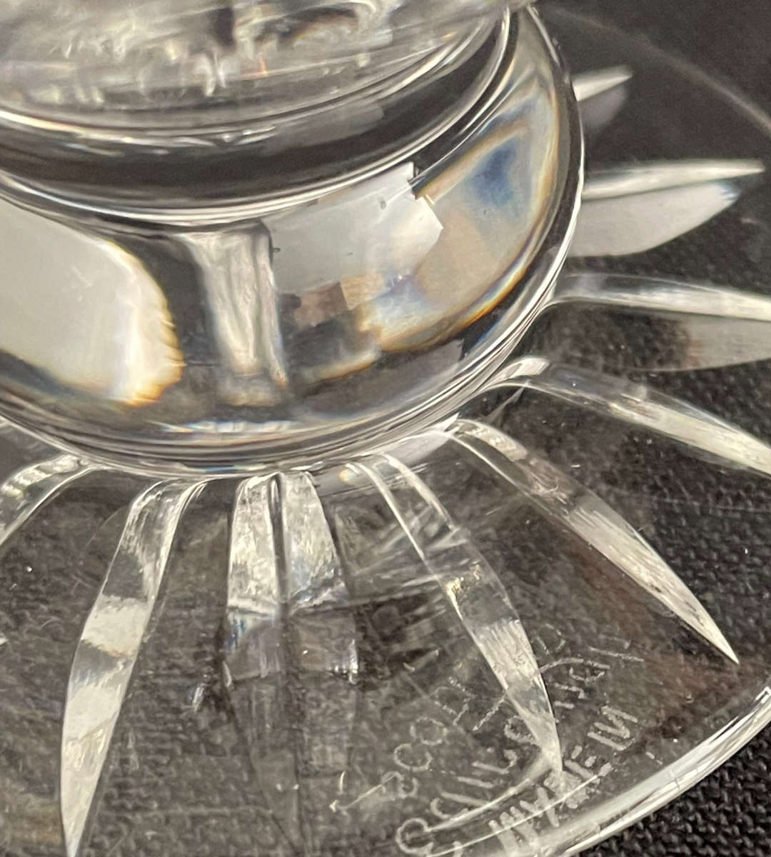 Edinburgh Crystal Hurricane Tea Light Lamp (Crofters Lamp)- Rare Find