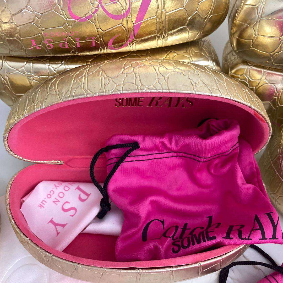 Lipsy London Gold Hard Shell Sunglasses Case  Catch Some Rays  R155 Retail, Now R59
