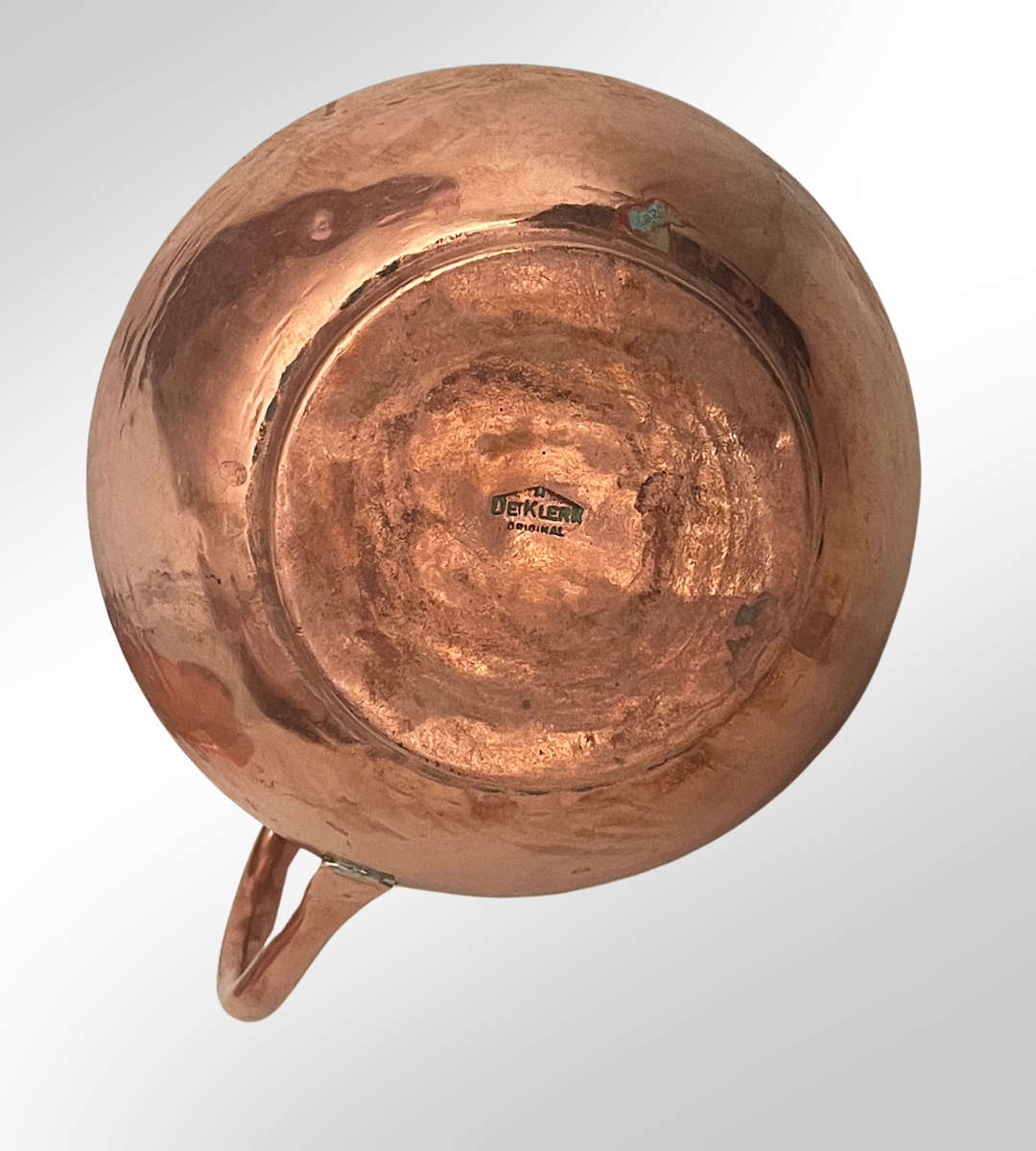 Vintage De Klerk Hand-Hammered Copper Oval Bowl & Jug Set  Original South African Craftsmanship