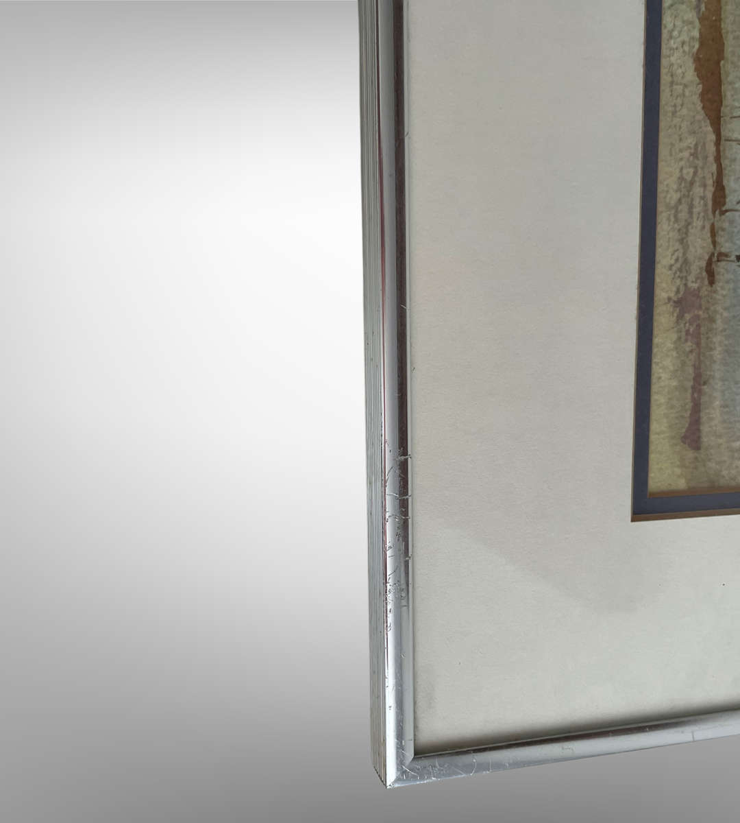 Clive Green 2006 Framed Watercolor Landscape  Signed Artwork  Metal Frame  48cm x 39cm